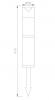 GARDEN BOLLARD SPIKE LIGHT BLACK 12-24V MR16 IP54